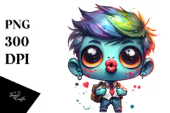 Blowing a Kiss Zombie PNG Product Image 1