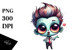 Blowing a Kiss Zombie PNG Product Image 1