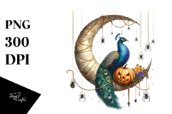 Peacock Dressed for Halloween PNG Product Image 1