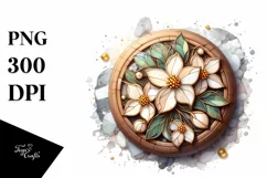 Stained Jasmine Golden Marble | Sublimation | Clipart Product Image 1