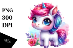 Vibrant Cute Unicorn PNG Product Image 1