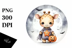 Cute Baby Giraffe Halloween PNG Product Image 3