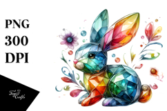 Colorful Bunny PNG Product Image 1