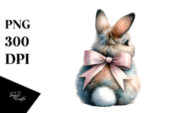 Bunny Sitting Back View PNG Product Image 1