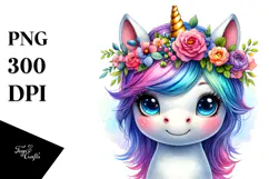 Cute Baby Unicorn with Cool Haircut Product Image 1