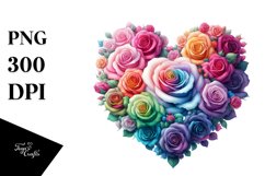Rose Shaped Heart, Transparent PNG Product Image 1