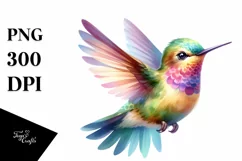 Baby Hummingbird | Watercolor | Sublimation Product Image 1