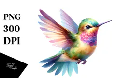 Baby Hummingbird | Watercolor | Sublimation Product Image 1