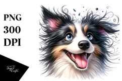 Baby Border Collie PNG Product Image 1