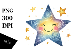 Whimsical Smiling Star PNG Product Image 1