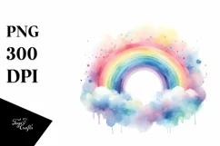 Simple Colorful Watercolor Pastel Rainbow | Sublimation | Product Image 1