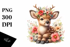 Cute Baby Elk in Style | Sublimation | Clipart Product Image 3