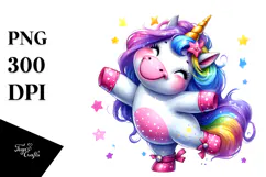 Vibrant Cute Unicorn PNG Product Image 1