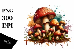 Detailed Wooden Mushroom PNG Product Image 1