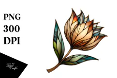 Wooden Tulip Watercolor, PNG Product Image 1