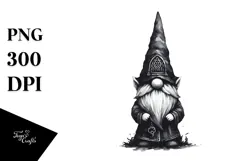 Gothic Gnome Watercolor, High-Res PNG Product Image 1