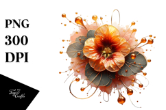 Glossy Nasturtium Sublimation PNG Product Image 1