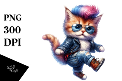 Cute Baby Cat Contempt Jeans PNG Product Image 1