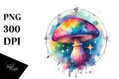 Colorful Magical Celestial Astral Mushroom Product Image 1