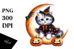 Kitten in Halloween Costume, Transparent PNG Product Image 1