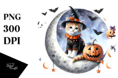 Kitten in Halloween Costume, Transparent PNG Product Image 1