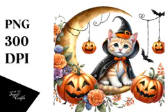 Kitten in Halloween Costume, Transparent PNG Product Image 1