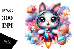 Cute Crazy Baby Rabbit PNG Product Image 1