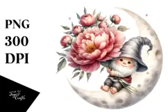 Cute Baby Gnome with Big Hat High-Res PNG Product Image 1