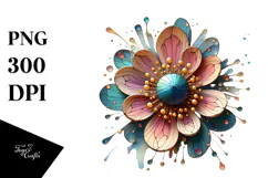 Wooden Anemone Watercolor, PNG Product Image 1