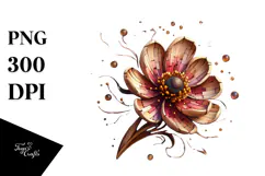 Wooden Anemone Watercolor, PNG Product Image 1