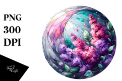 Abstract Stained Lilac with Round Wood Product Image 1