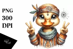 Funny Duck Portrait Smiling | Victory Sign Clipart Product Image 3