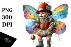 Colorful Watercolor Image of Baby Fairy with Polka Dancer&#039;s Product Image 3