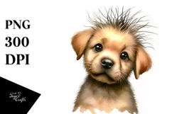 Expressive Baby Labrador Retriever with Crazy Haircut PNG Product Image 3