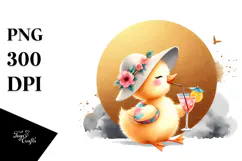 Duck with Cocktail PNG Product Image 1