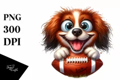 Colorful Crazy Furr, Brittany | Sublimation | Clipart Product Image 1