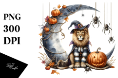 Lion Dressed for Halloween PNG Product Image 1