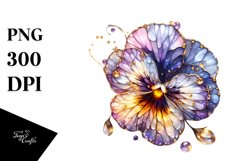 Detailed Shiny Pansy Golden | Clipart Product Image 3