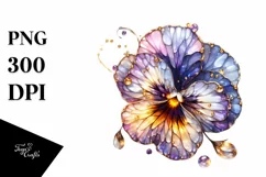 Detailed Shiny Pansy Golden | Clipart Product Image 3
