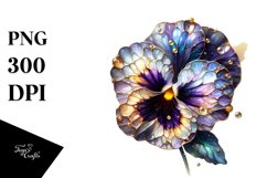 Detailed Shiny Pansy Golden | Clipart Product Image 1