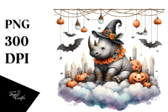 Rhino Dressed for Halloween PNG Product Image 1