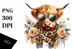 Elegant Highland Cow Animal Scarf Product Image 1