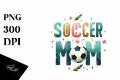 Watercolor Soccer Mom Glitter Sport Symbol Product Image 3