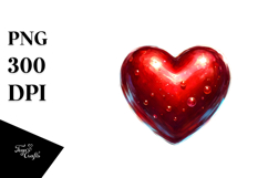 Colorful Red Glossy Heart Product Image 1