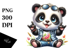 Cute Baby Panda Summer Clothes PNG Product Image 1