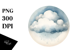 Vintage Cloud Clipart Product Image 1