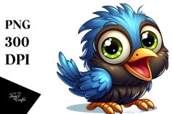 Whimsical Blackbird Clipart Product Image 1