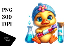 Vibrant Baby Duck Test Tube PNG Product Image 1