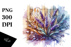 Abstract Lavender Stained PNG Product Image 1
