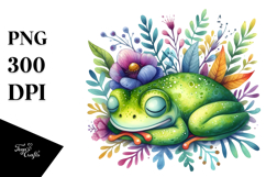 Whimsical Frog Baby Clipart Product Image 1